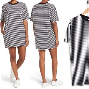 T Shirt Dress Striped Tumblr 2014 Fall Transition Autumn